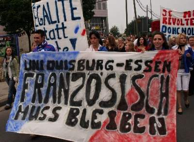 Duisburg-Essen niversitesinde Protesto